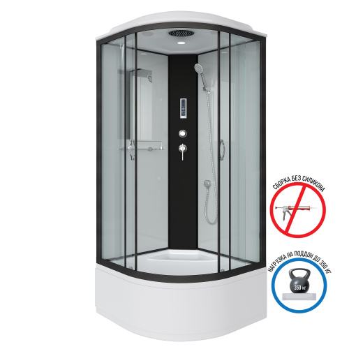 Душевая кабина Niagara Classic 67071414P 80х80 четверть круга с крышей ориентация универсальная - фото 2