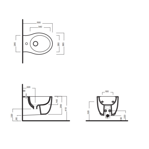 Биде Hatria LE FIABE Y1BP01 подвесное - фото 3