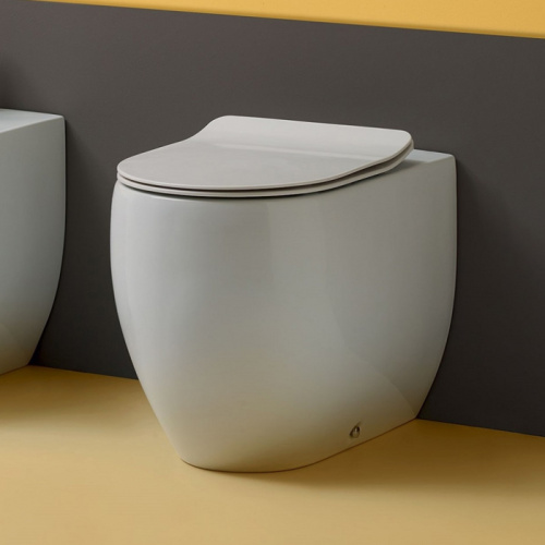 Чаша унитаза приставная Kerasan Flo 311801 цвет белый без сиденья каскадный смыв