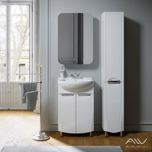 Зеркало-шкаф Alavann Monaco ALV0284001 80х13х55 подвесной цвет белый - фото 5