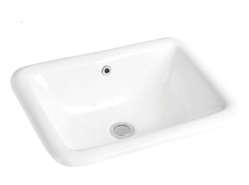 Раковина керамическая Art&Max AM6280 56х40 полувстраиваемая цвет белый