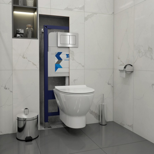 Клавиша смыва механическая Teymi Aina T70014 цвет нержавеющая сталь - фото 3