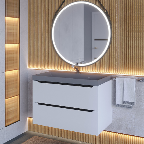 Тумба с раковиной Uperwood Tanos-Classic Quartz 3930421702 80х45х55 цвет белый - фото 5