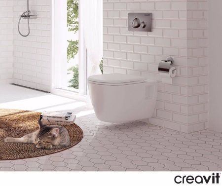 Чаша унитаза подвесная Creavit Patera TP328.001Z0 цвет белый без сиденья душевой смыв