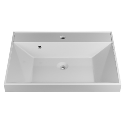 Раковина из литьевого мрамора Uperwood Classic 2911020335 50х35 полувстраиваемая цвет белый - фото 4