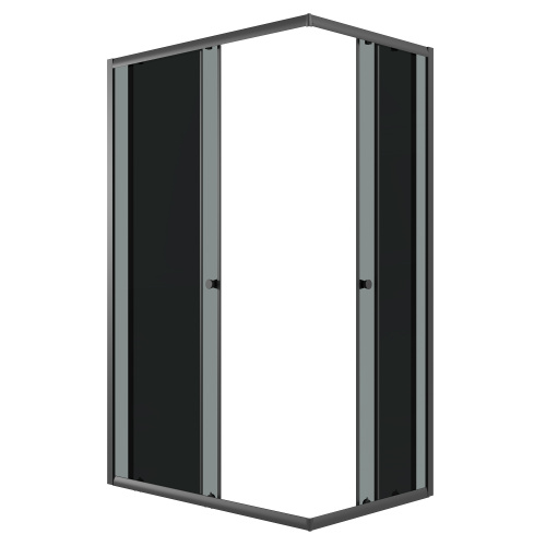 Душевой уголок Niagara Eco NG-1018-14QT 98х78 стекло тонированное профиль черный матовый без поддона - фото 2