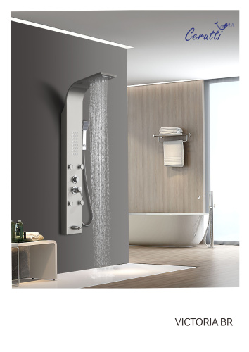 Душевая панель Cerutti SPA CT9980 прямоугольная настенная