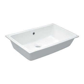 Раковина из сантехнического фарфора Kerasan Lavabi arredo 22501 80х30 встраиваемая цвет белый без отверстий под смеситель