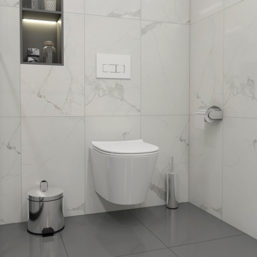 Клавиша смыва механическая Teymi Helmi T70206 цвет белый/хром - фото 2