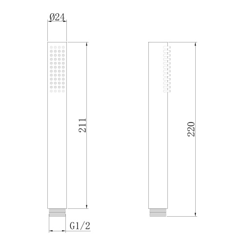 Душевая лейка ABBER AF0051B округлая - фото 2