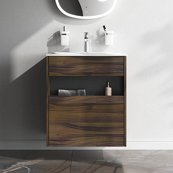 Тумба под раковину Am.Pm Func M8FFUX0601OF 61х49х70 подвесная цвет темное дерево