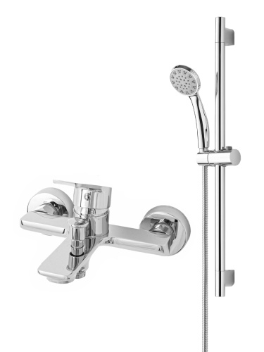 Душевой гарнитур со смесителем Orange Flat M12-611cr настенный  хром - фото 2