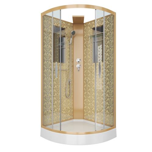 Душевая кабина Niagara Luxe 7715GBK 90х90 четверть круга без крыши ориентация универсальная