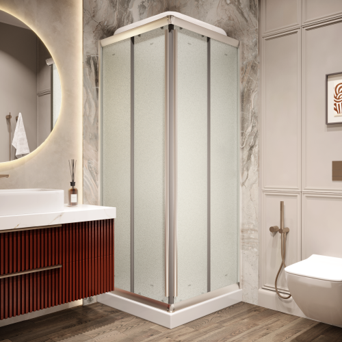 Душевая кабина Parly Frost FQ811 80х80 квадратная с крышей ориентация универсальная