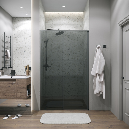 Душевая дверь Grossman Galaxy 100.K33.01.130.42.10 130х195 стекло тонированное профиль графит - фото 4