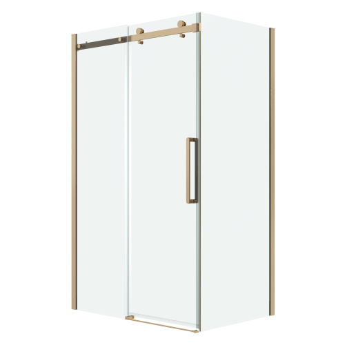 Душевая перегородка Grossman Classic 200.K33.04.90.32.00 90х195 стекло прозрачное профиль золото глянцевое - фото 2