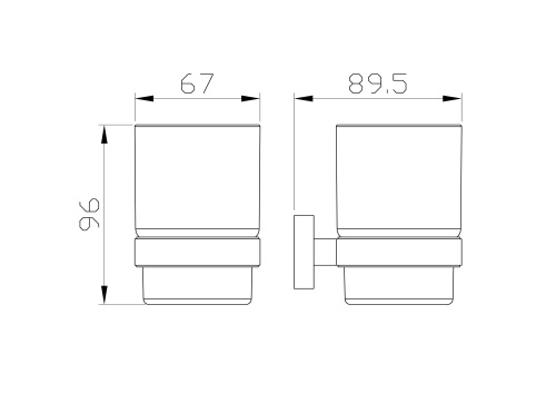 Стакан для зубных щеток Wonzon & Woghand GRAFFITY WW-9321-BG - фото 2