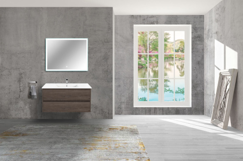 Тумба под раковину Vincea Gio VMC-2G100RO 100х46х50 подвесная цвет коричневый - фото 2