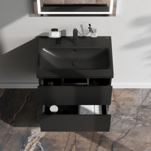 Тумба под раковину Am.Pm Gem M90FHX06022BM 60х41х54 подвесная цвет черный - фото 3