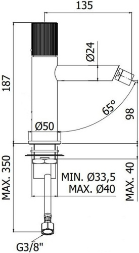 Смеситель Paffoni Jo JO131CR на биде хром - фото 2