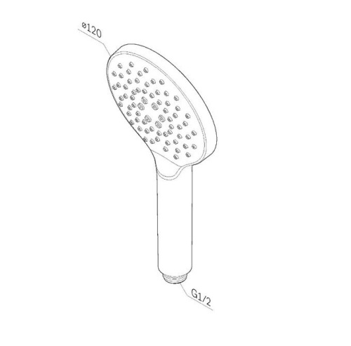 Душевая лейка Am.Pm Like F0280022 круглая - фото 3