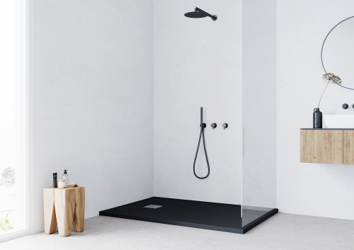 Душевой поддон Taliente PTA-ST-120Bstone 120х80 литьевой мрамор черный матовый без каркаса - фото 3