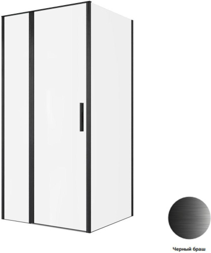 Душевой уголок Allen Brau Priority 3.31030.BBA + 3.31045.BBA 100х90 стекло прозрачное профиль черный без поддона - фото 5