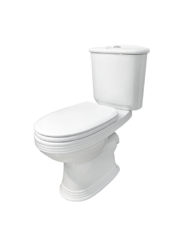 Унитаз напольный с бачком Creo Сeramique MARSEILLE COMBO-MA1002 белый с сиденьем с микролифт душевой смыв - фото 2