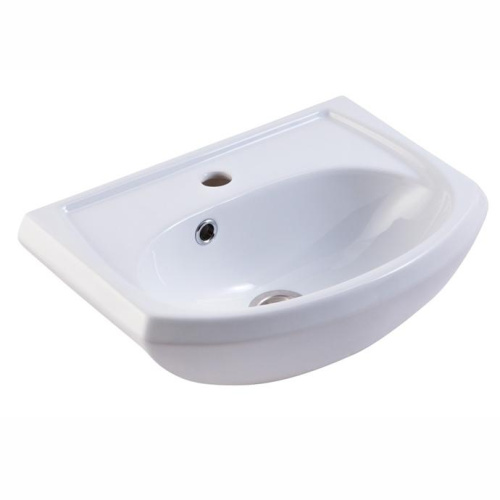 Раковина из сантехнического фарфора Onika Уют 4620008192741 46х35 накладная цвет белый 1 отверстие под смеситель