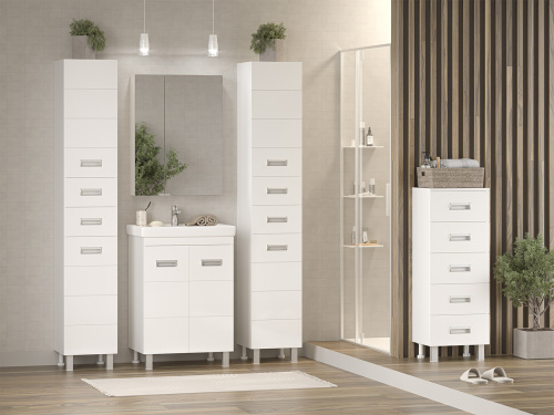 Комод Misty Селена П-Сел05040-015Я 40х34х97 напольный цвет белый - фото 5