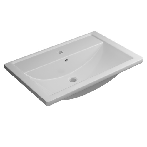 Раковина из литьевого мрамора Uperwood Foster 291020341 70х46 полувстраиваемая цвет белый - фото 5