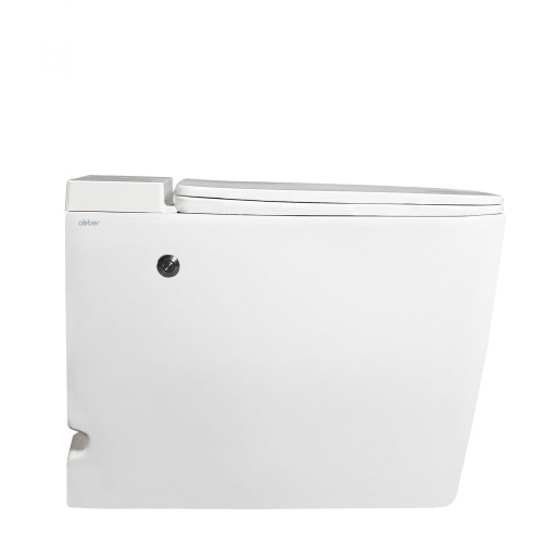 Унитаз приставной Abber Rechteck AC1212P белый с сиденьем микролифт импульсный смыв - фото 3