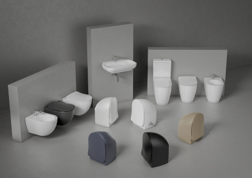 Чаша унитаза подвесная Creavit Free FE320-00CB00E-0000 цвет белый без сиденья душевой смыв - фото 5