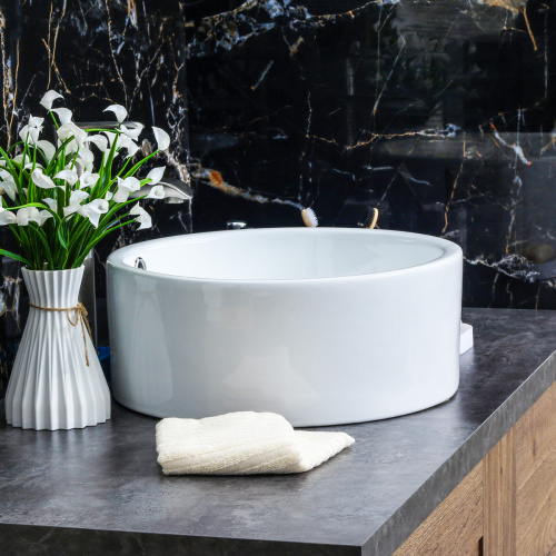 Раковина из сантехнического фарфора Melana 7076-805 42х42 накладная цвет белый без отверстий под смеситель - фото 5