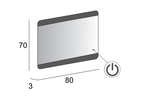 Зеркало в ванную Cezares 45007 80х70 - фото 5