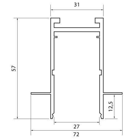 Шинопровод встраиваемый ST Luce Skyline 220 (Скылине 220) ST021.519.00H
