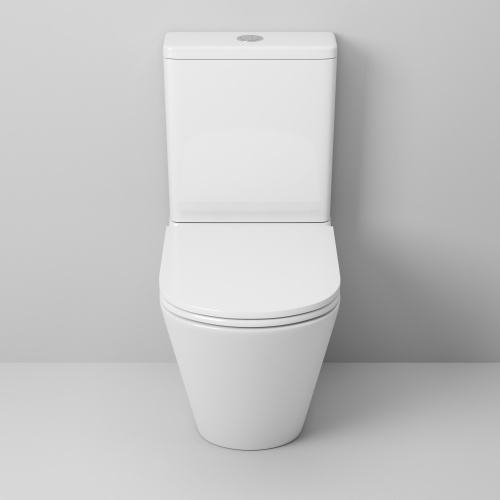 Унитаз напольный с бачком Grossman Санфаянс GR-4449S белый глянцевый с сиденьем безободковый каскадный смыв - фото 3