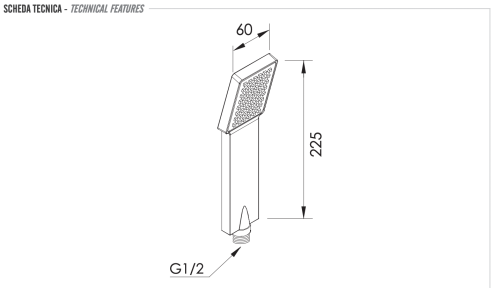 Душевая лейка Remer 317SQX квадратная - фото 2