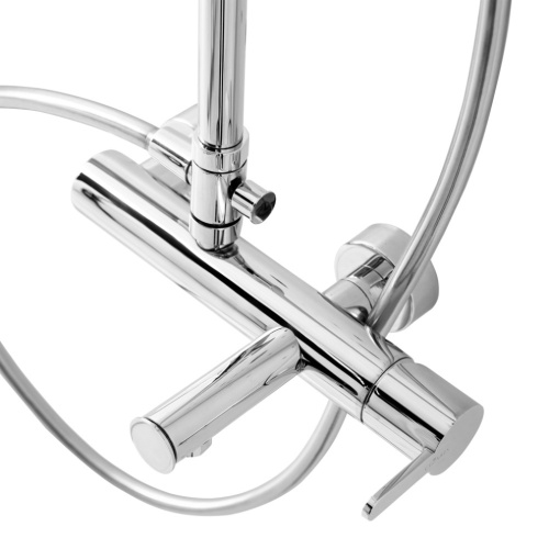 Душевая стойка Cezares LEAF LEAF-CVDA-30-01 настенная цвет хром с термостатом - фото 2