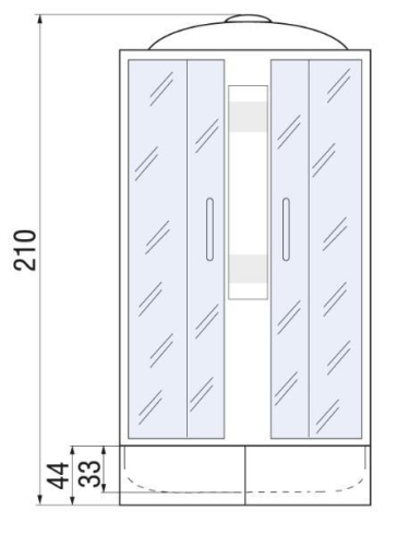 Душевая кабина River NARA 110/80/44 MT R (10000002816) 110х80 асимметричная с крышей ориентация правая - фото 2