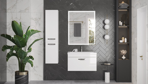 Пенал Velvex ESTEA 35х30х151 ppEST.160.233 подвесной цвет белый - фото 5