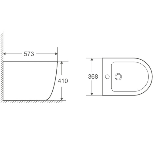 Биде WeltWasser WW MERZBACH 003 MT-BL (10000006095) напольное - фото 2