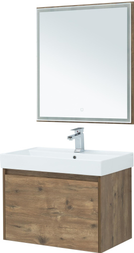 Зеркало в ванную Aquanet Nova Lite 00249513 75х80 цвет темное дерево - фото 4