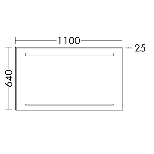 Зеркало в ванную Burgbad SIHH110 110х64 цвет серый - фото 2