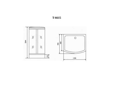 Душевая кабина Timo Standart T-6615SF 120х90 прямоугольная с крышей ориентация универсальная - фото 2