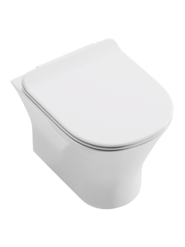 Унитаз подвесной Orange C01-100W белый с сиденьем микролифт душевой смыв - фото 3