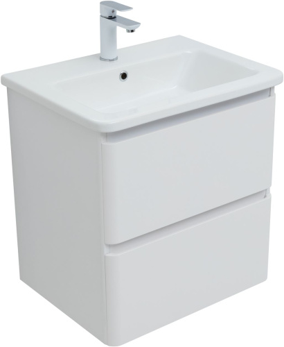 Тумба под раковину Aquanet Эмбер 00330465 57х45х60 напольная/подвесная цвет белый - фото 3