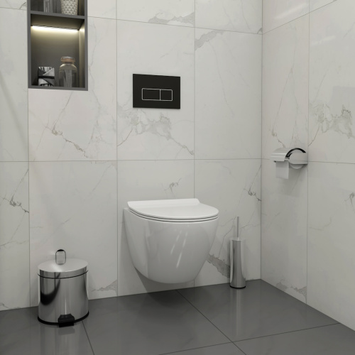 Клавиша смыва механическая Teymi Helmi T70205 цвет черный/хром - фото 2