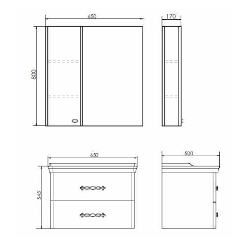 Тумба с раковиной Comforty Неаполь 00004148729CF 65х50х55 подвесная цвет белый - фото 2