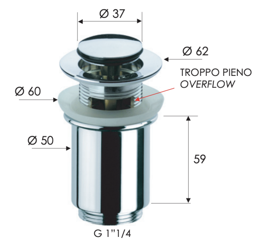 Донный клапан Remer  906CC114 - фото 2